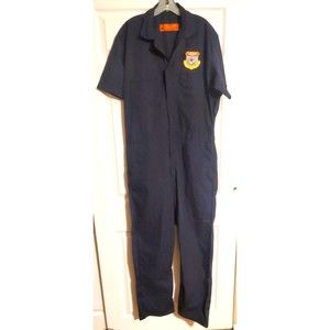 Durable Press Coveralls Dark Blue with USAF Museum Patch L-RG